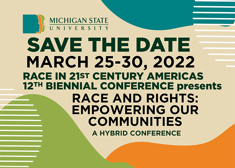 Save the date graphic for Race Conference